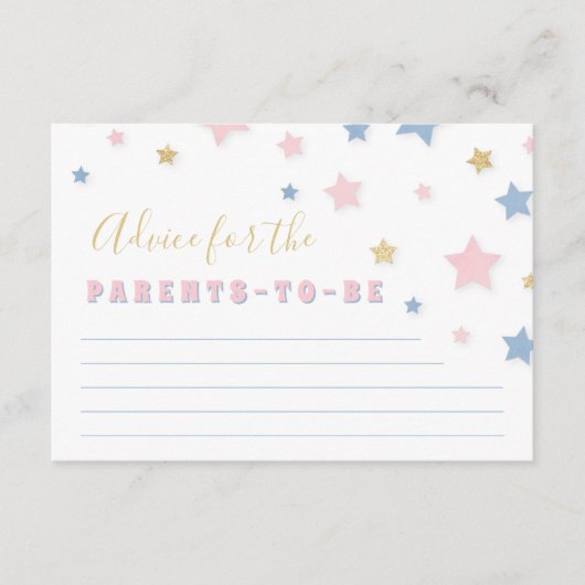 Conseil Carte Conseils Baby shower Twinkle Little Star (Devant)