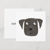 Conseil Carte d'anniversaire de Black Labrador Retriever D (Devant / Derrière)