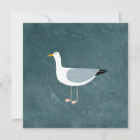 Carte d'anniversaire de mignonne mouette