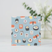Conseil Carte d'anniversaire du sushi mignon (Debout devant)