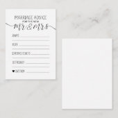 Conseil Carte D'Avis De Mariage Pour Le Nouveau M. Et Mme. (Devant / Derrière)