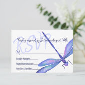 Conseil Carte de boîtier RSVP Dragonfly bleu (Debout devant)