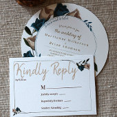 Conseil Carte de boîtier RSVP Rose turquoise et beige