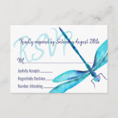 Conseil Carte de boîtier RSVP Turquoise Dragonfly (Devant)