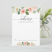 Conseil Carte de conseils Blushing Blooms pour les mariés (Debout devant)