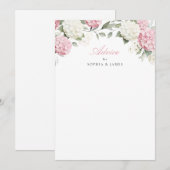 Conseil Carte de conseils de mariage avec verdure et horte (Devant / Derrière)
