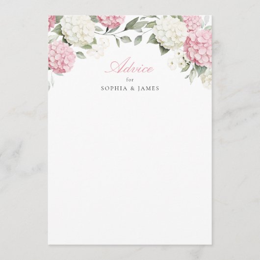Conseil Carte de conseils de mariage avec verdure et horte (Devant)