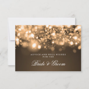 Conseil Carte de conseils de mariage Lumières scintillante