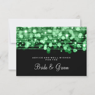 Conseil Carte de conseils de mariage Party Sparkles Vert