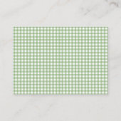 Conseil Carte de conseils de shower de bébé en gingham Sag (Dos)
