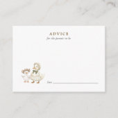Conseil Carte de conseils de shower de bébé en gingham Sag (Devant)