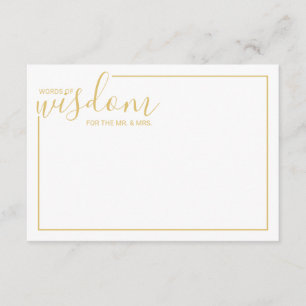 Conseil Carte de conseils et de vœux de mariage à l'écritu
