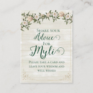 Conseil Carte de conseils plats pour la fête de mariage 'S