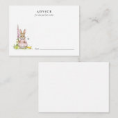Conseil Carte de conseils pour bébé lapin rose mignon (Devant / Derrière)