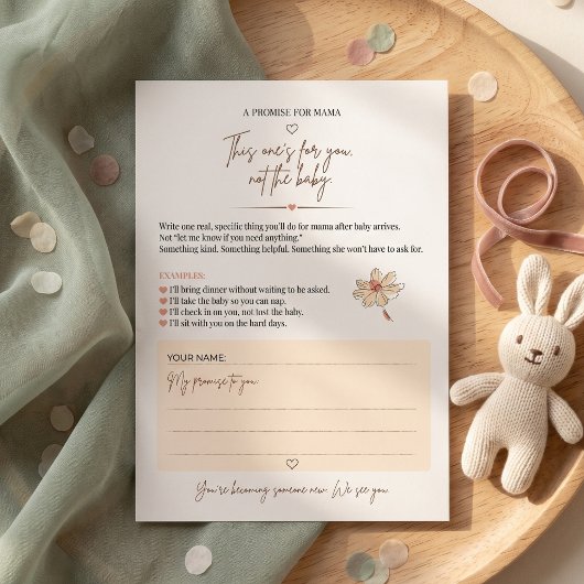 Conseil Carte de conseils pour la future maman Une promess