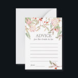 Conseil Carte de conseils pour la future mariée aux fleurs<br><div class="desc">Carte de conseils pour la future mariée aux fleurs australiennes rustiques.</div>