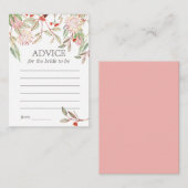 Conseil Carte de conseils pour la future mariée Fleurs aus (Devant / Derrière)