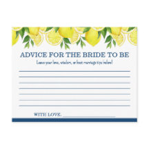 Carte de conseils pour la future mariée L'averse d