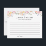 Conseil Carte de conseils pour une baby shower de mariage<br><div class="desc">Belle carte 'conseils et vœux' pour une baby shower de mariage floral pastel avec des fleurs pastel rose,  orange et jaune douces.</div>