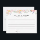 Conseil Carte de conseils pour une fête de mariage champêt<br><div class="desc">Belle carte 'conseils et vœux' pour une fête de mariage avec des fleurs pastel rose,  orange et jaune.</div>