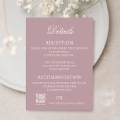 Conseil Carte de détails de mariage Rose Poussiéreuse