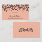 Conseil Carte de félicitations aux nouveaux mariés (Devant / Derrière)