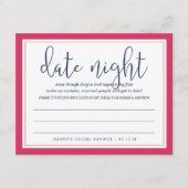 Conseil Carte de Fête des mariées rose et marine (Devant)