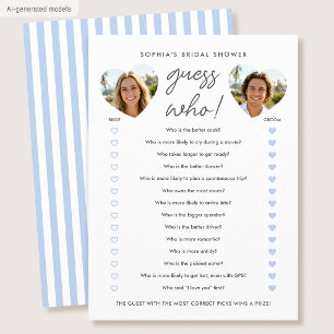 Conseil Carte de jeu de fête "Devinez qui" pour Baby Showe
