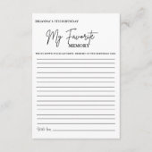 Conseil Carte de jeu moderne minimal Anniversaire Favori m (Devant)