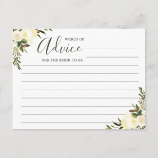 Conseil Carte de mots de conseils floraux de verdure
