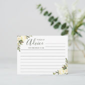 Conseil Carte de mots de conseils floraux de verdure (Debout devant)