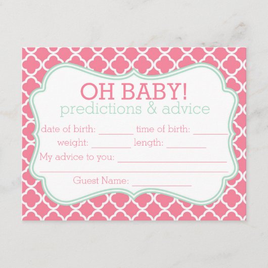 Conseil Carte de prédictions et de conseils pour le Maroc  (Devant)