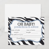 Conseil Carte de prédictions et de conseils Zebra et Blue  (Devant / Derrière)