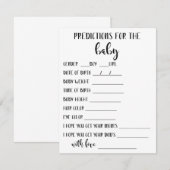 Conseil Carte de prédictions pour bébés (Devant / Derrière)