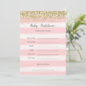 Conseil Carte de prédictions pour bébés or et rose (Debout devant)