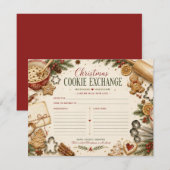 Conseil Carte de recette d'échange de biscuits de Noël vin (Devant / Derrière)