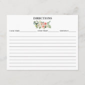 Conseil Carte de recette Fête des mariées florale rose (Dos)