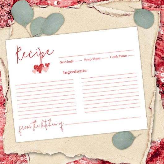 Conseil Carte de recette Fête des mariées Valentine pour l