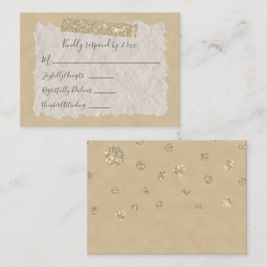 Conseil Carte de réponse de style scrapbook avec paillette (Devant / Derrière)