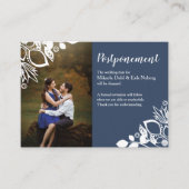 Conseil Carte de report Mariage gris bleu (Devant)