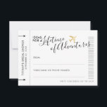 Conseil Carte Fête des mariées Date Nuit Idées Voy<br><div class="desc">Cartes de conseil en noir et or pour une Fête des mariées thématique de mariage ou de voyage de destination Imprimées sur des mini cartes de billet d'avion "carte d'embarquement" afin que les clients puissent écrire dans des conseils de voyage et des idées de voyage de vacances ou des idées...</div>
