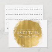 Conseil Carte Fête des mariées Gold Peinture Look (Devant / Derrière)