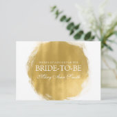 Conseil Carte Fête des mariées Gold Peinture Look (Debout devant)