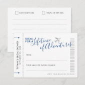 Conseil Carte Fête des mariées Voyage et Date Nuit (Devant / Derrière)