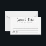 Conseil Carte Mariage Gothique Conseils & Voeux<br><div class="desc">Customisez et personnalisez cette carte de conseil et de souhaits de mariages d'inspiration gothique. Les options de modification sont disponibles.</div>