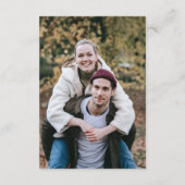 Conseil Carte RSVP de mariage vert hiver avec code QR (Dos)