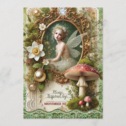 Conseil Carte RSVP Fée enchantée | Whimsical Forest Event (Devant)