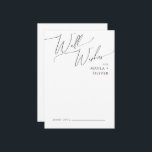 Conseil Carte Whimsical Minimal Script Mariage well Wives<br><div class="desc">Cette carte de voeux de mariage de script minimaliste est parfaite pour votre mariage boho classique simple noir et blanc minimal moderne. Le design se compose de calligraphie élégante, délicate et romantique écrite à la main et de typographie chic et formelle. Le look se marie bien avec n'importe quelle saison...</div>