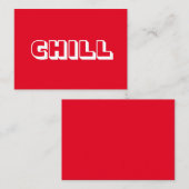 Conseil Chill, carte rouge moderne et audacieuse (Devant / Derrière)