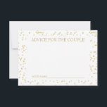 Conseil Confetti de poussière d'or pour le couple<br><div class="desc">GOLD DUST CONFETTI CONSEILS POUR LA CARTE MARIAGE COUPLE. Conçu pour coordonner avec notre collection de mariage Gold Dust Confetti. Ajoutez un élément amusant à votre journée de mariage avec ces cartes. L'inverse peut être personnalisé avec vos noms en faux or sur un délicat monogramme initial de votre nom marié,...</div>